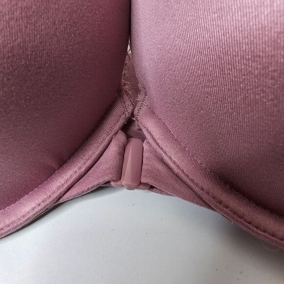 Victoria's Secret 32DDD Mauve Racerback Perfect Shape Push Up Front Clasp Bra - Picture 2 of 6